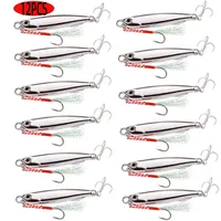 12pc/lot Metal Jig Fishing Lures 60g 40g 30g 20g 15g 10g 7g Sinking Cast Wobbler Pike Spoon Carp Spinner Sea Tackle Kit Pesca