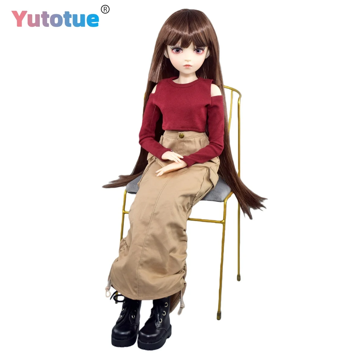 

YUTOTUE 60cm Height Girl Doll Upgrade Makeup Face Lifelike 1/3 Scale BJD Doll Girls Gift
