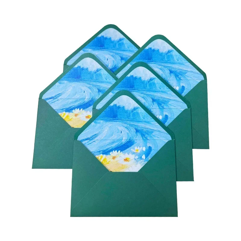 Imagem -05 - Envelopes Artísticos Vintage para Convite de Casamento Pintura a Óleo de Alto Grau Envelope de Planta Clássico 175x125 cm 50 Pcs por Lote