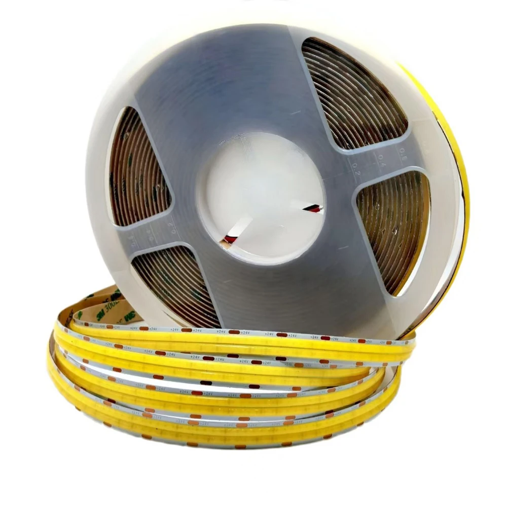 24V 5M 10M Super Bright Double Line Dimmable COB LED Strip 600 LED/m 24w/m 3000k 4000k 6000k Engineer Cabinet Ceilling Kitchen
