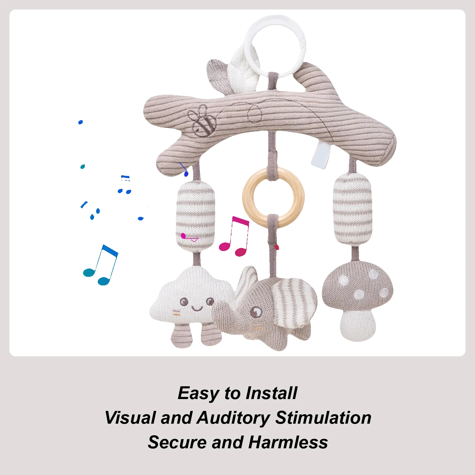 

Baby Toys For Car Seat Clip On Stroller Toy Hangable Wind Chime Learning Activities For Boys Girls Cot Crib Outdoor Park Travel