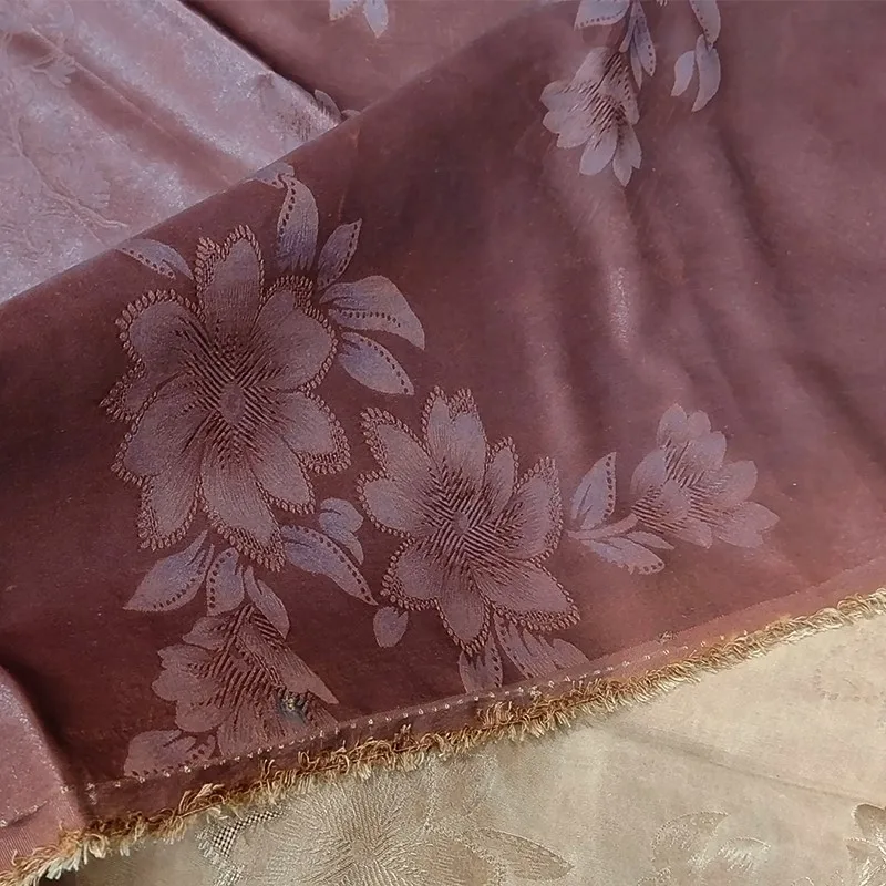 Camisa e saia de tecido de seda amoreira, rosa, 100% monocromático, Cheongsam, 30 m, novo, 30 m