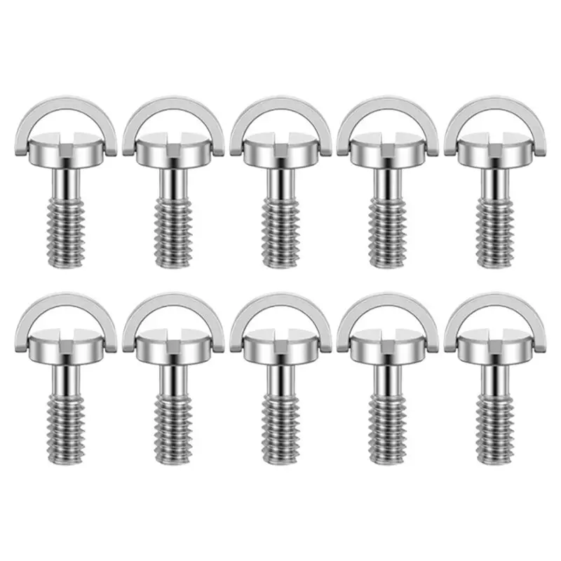 N34R-D-Ring Quick Release 1/4 Inch Camera Screw 10 Pieces Tripod Ball Head Connect Dslr Mount Adapter