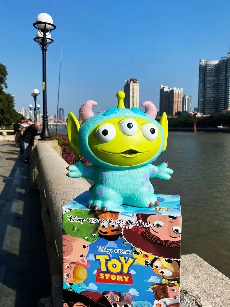 Disney Cute Toy Story4 Alien Buzz Lightyear Monster Inc  Anime Piggy Bank Figure Model Statue Toy Kawaii Doll Kids Birthday Gift