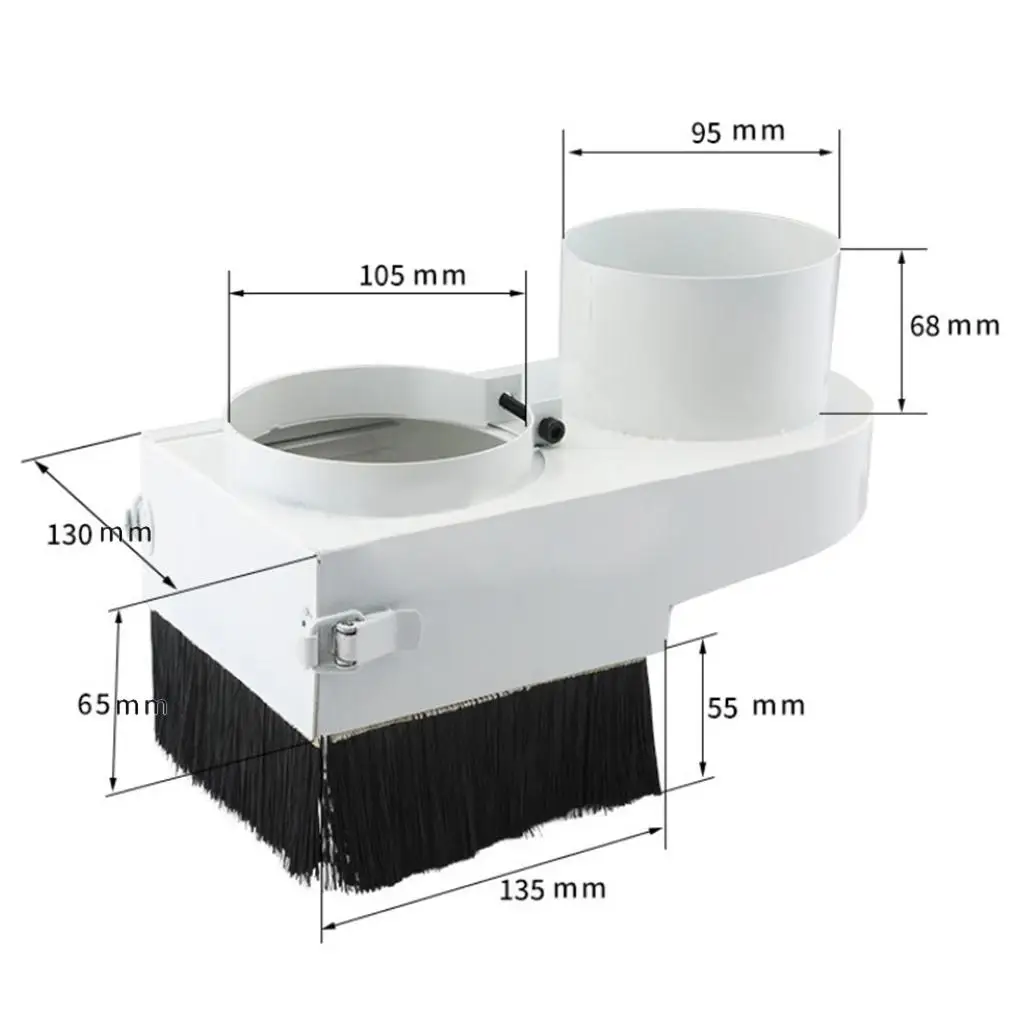 High Efficiency Dust Collector Cover Brush Thick Nylon Router Woodworking Tools for Engraving Machine Accessories