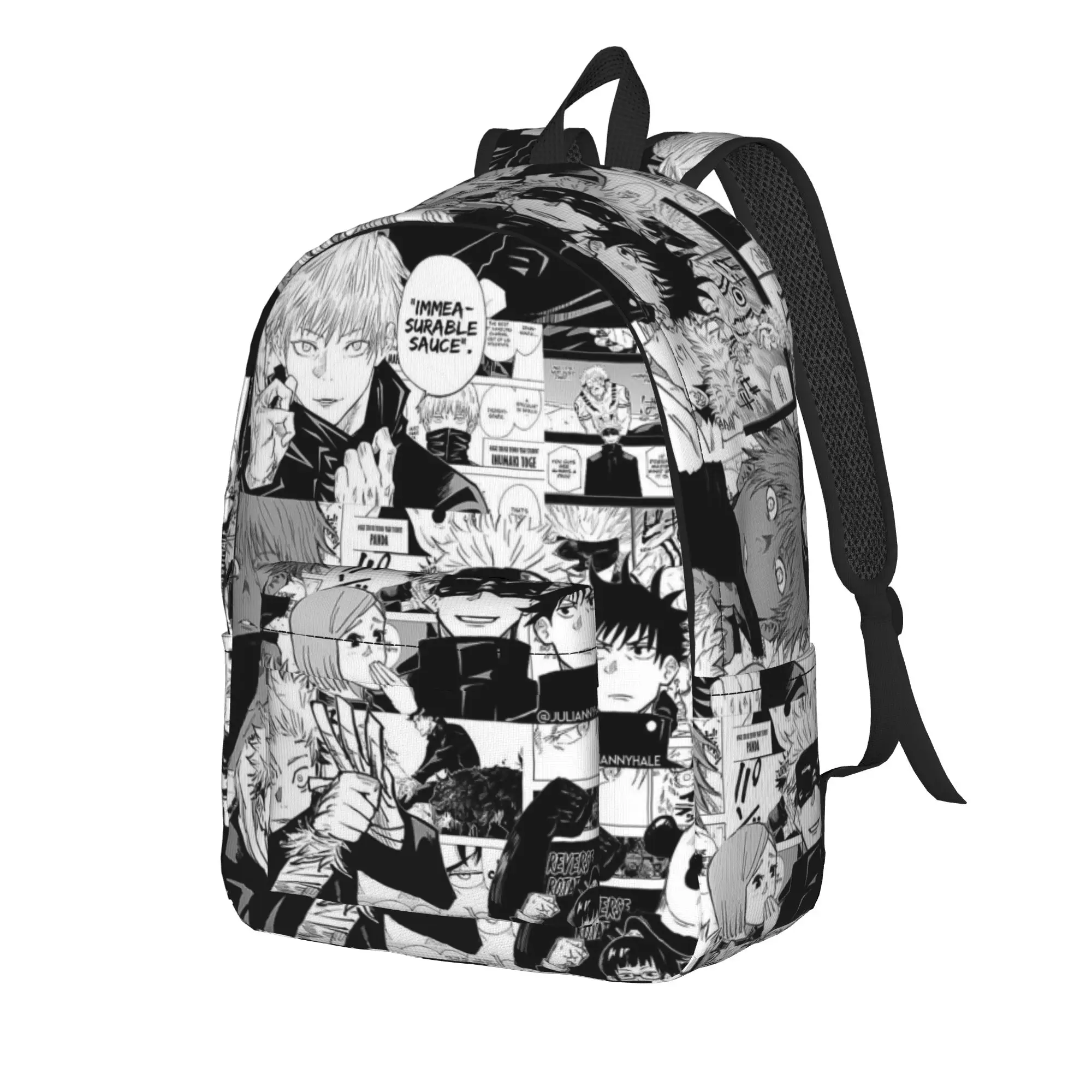 Anime JJK Cool Backpack Outdoor Student Hiking Manga Gojo Satoru Itadori Yuuji Daypack for Men Women College Shoulder Bag