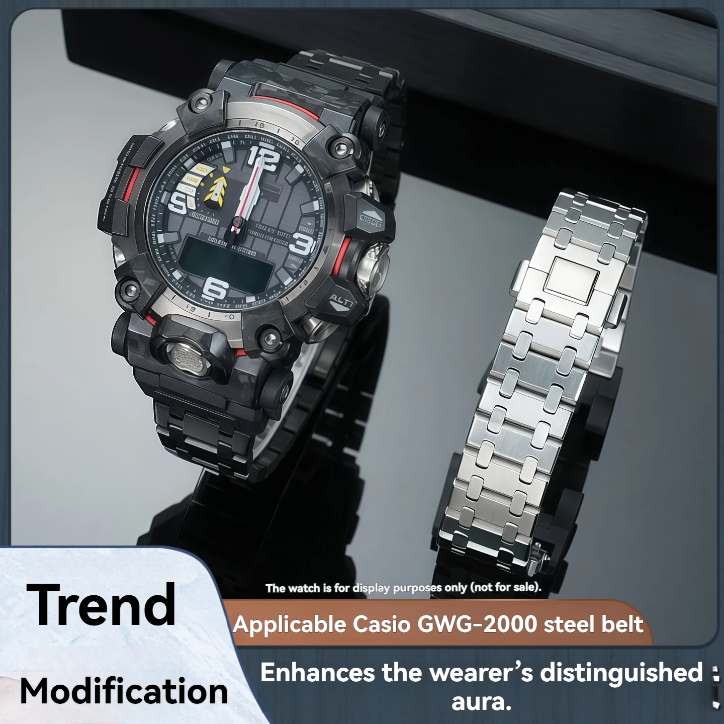 Suitable for Casio Big Mud King modification and upgrade GWG-B1000 series stainless steel bracelet solid stainless steel strap