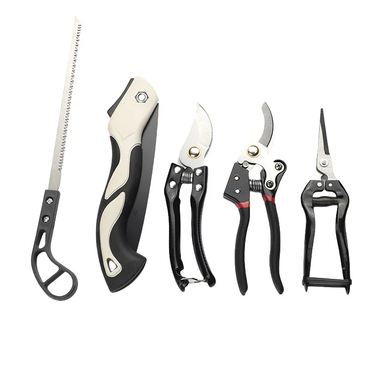 Gardening five-piece set, household flower planting set, scissors folding saw trimming tool set