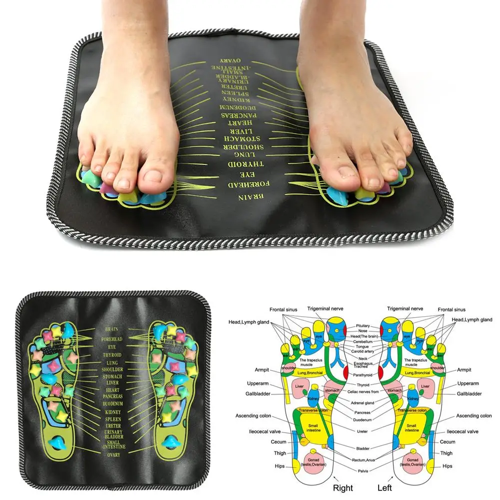 

Foot Massage Mat Healthy Acupuncture Foot Mat Reflexology Walk Stone Leg Pad Pain Relief Healthcare Acupressure Mat Massageador