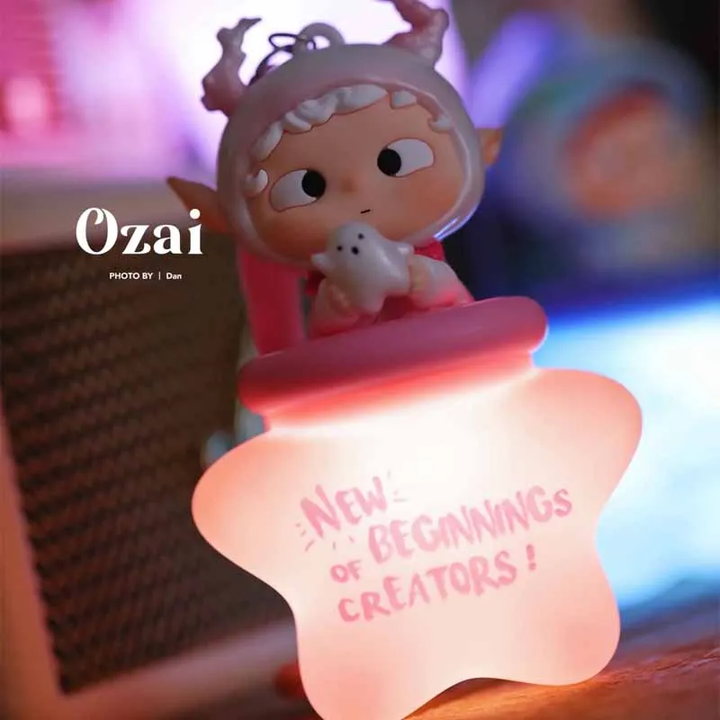 Ozai criação capítulo 7 pingente luminoso série caixa cega bonito luz noturna surpresa jogo na moda artesanal ornamento pingente brinquedo gi