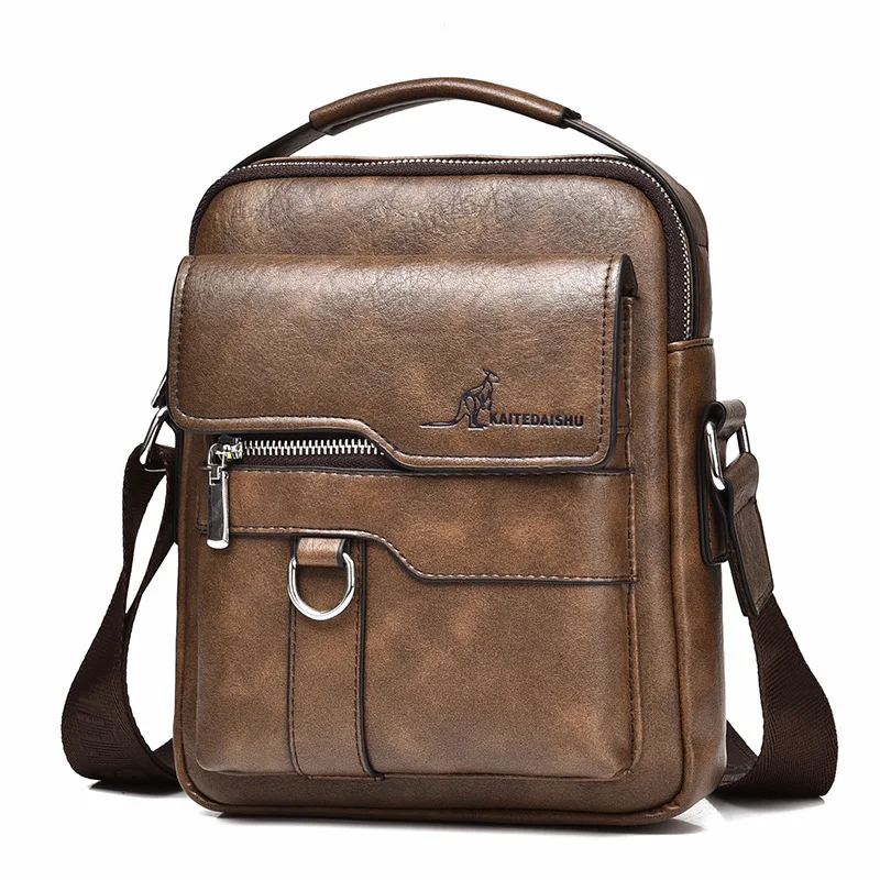 Luxury Brand Vintage Messenger Bag Men Leather Shoulder Bags For Men Small Crossbody Bag Male Side Bag Office Business Handbag