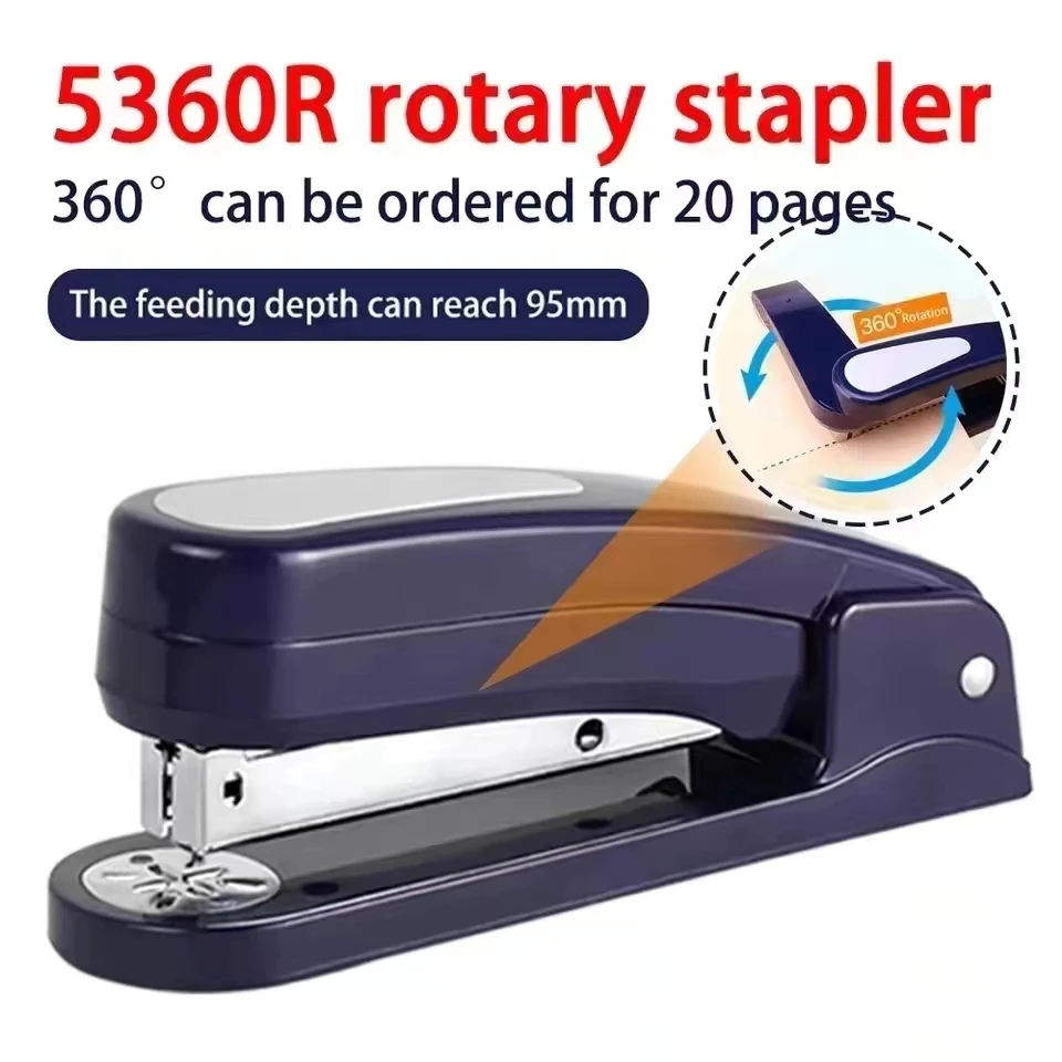 Effortless Desktop Stapler, 40-50 Sheet Capacity, One Finger Stapling, Easy to Load Ergonomic Heavy Duty Stapler