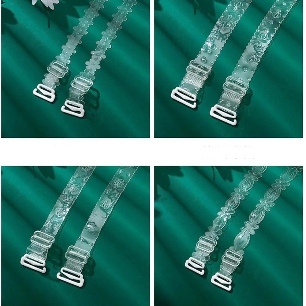 Flower-Shaped Intimates Accessories Pectoral Girdle Invisible Shoulder Straps Adjustable Bra Belt Transparent Bra Straps