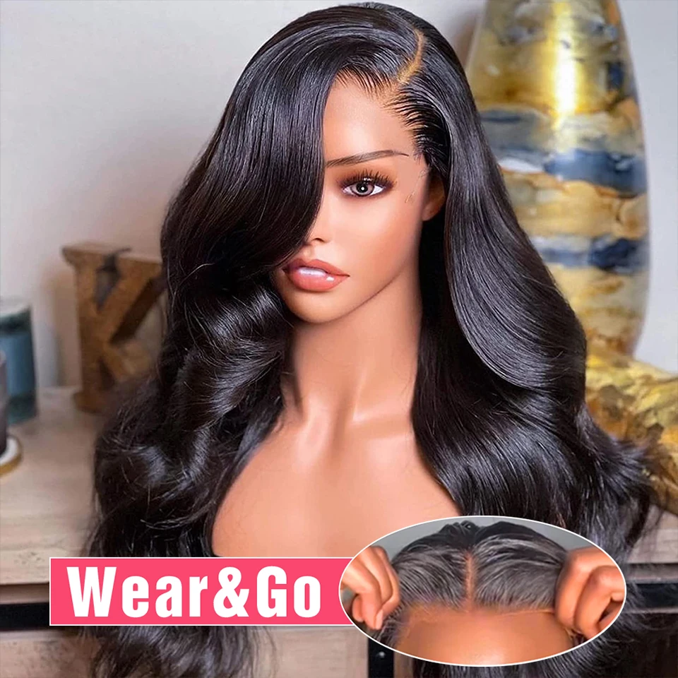 6x4 Glueless Wig Human Hair Ready To Wear And Go Preplucked Pre Cut Body Wave 13x6 HD Lace Frontal Human Hair Wigs For Women 100