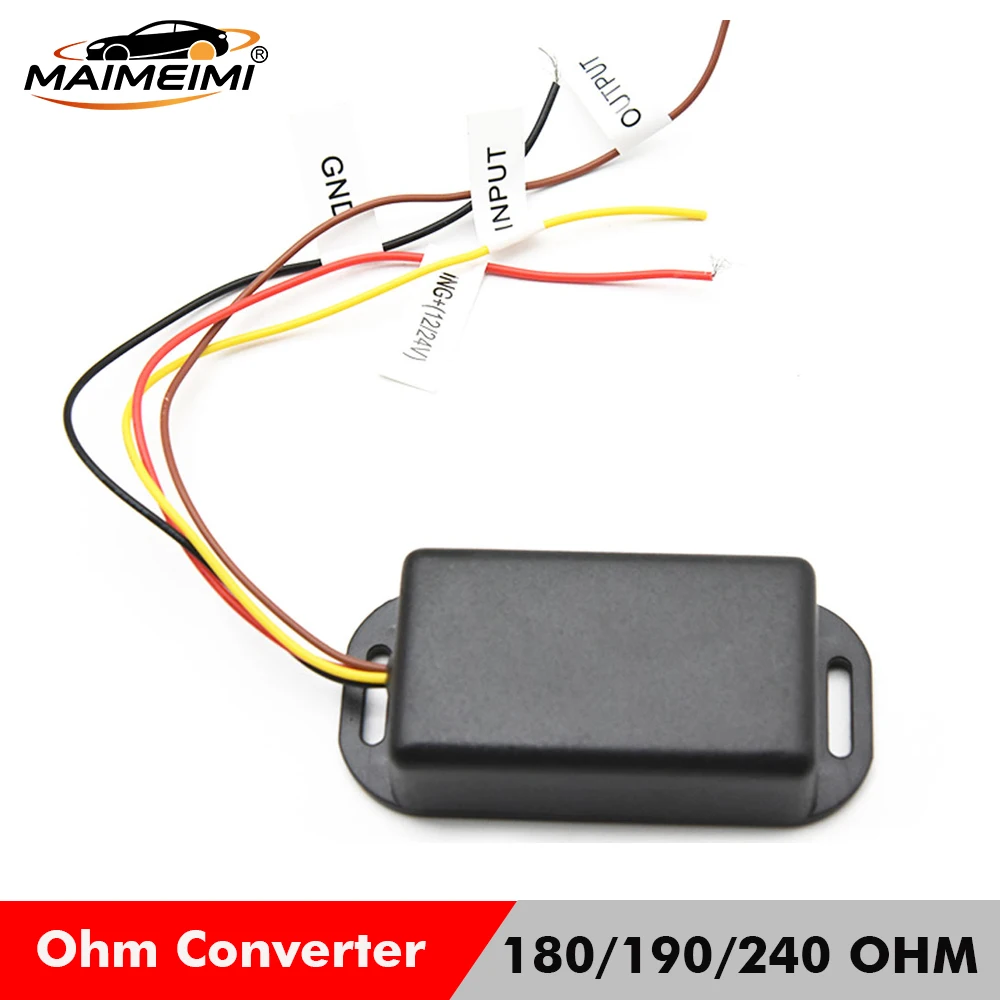 190/240 Ohm Range Converter Fuel Sender Fuel Gauge Interface Module OHM Signal Adapter FM101 for 12v/24v