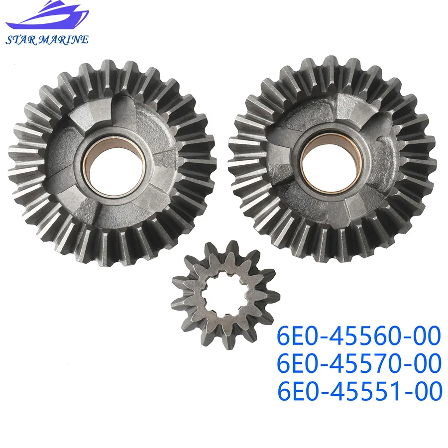 Gear Set For Yamaha Outboard Motor 2 Stroke 4HP 5HP With Forward Gear 6E0-45560 Reverse 6E0-45570 Pinon 6E0-45551 6E0-45551-00