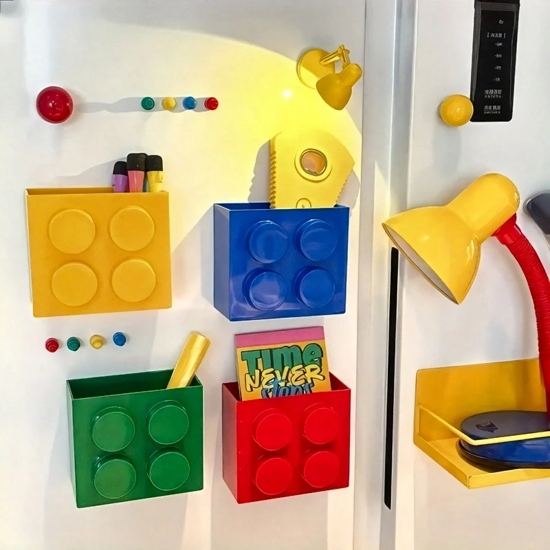 Magnetic Wall-Mounted Narrow-Edge Kitchen Straw, Fridge Magnet, Cling Film Storage Box, Refrigerator Side Storage Rack