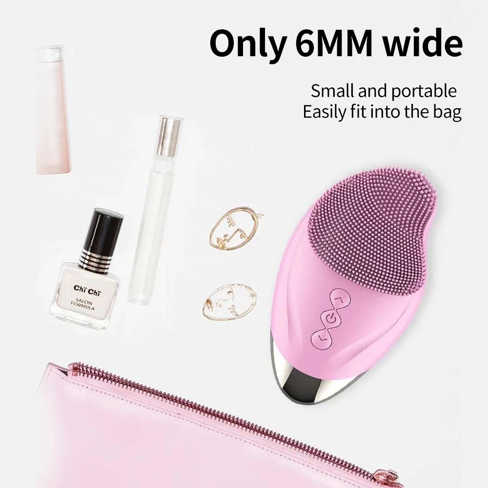 Xiaomi Youpin Vibration Electric Facial Cleansing Brush Silicone Face Clean Brush Sonic Washing Facial Cleanser Heated Massager