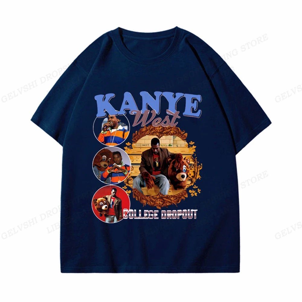 

Rap singer Kanye West T-shirt Men's Women's Cotton T-shirt Boys Large iT Shirt Women's Top T-shirt Y2k Clothing Summer Camo