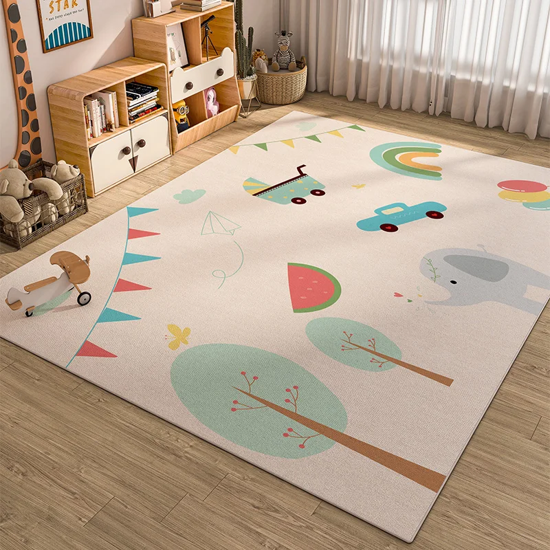 Cartoon Children\'s Girl\'s Room Rugs Cute Bedroom Bedside Carpets Large Area Living Room Carpet Stain-resistant Cloakroom Rug 양탄자