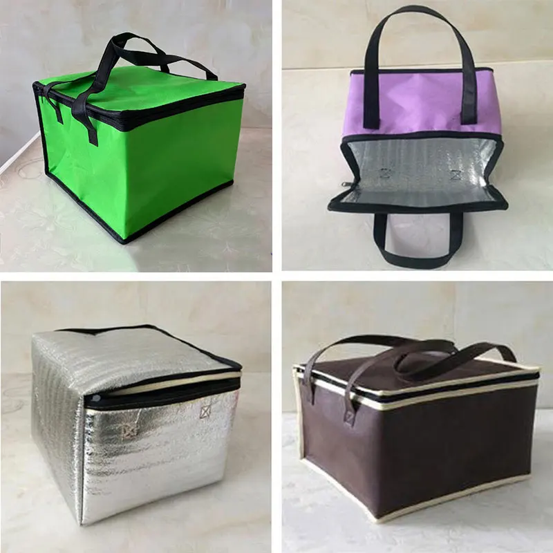 High-capacity Non-Woven Thermal Lunch Bag Insulation Food Package Portable Camping Picnic Pack Bags Cooler Drink Carrier