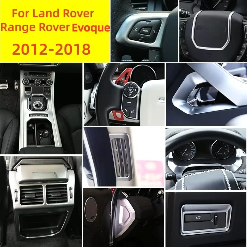 Per Land Rover Range Rover Evoque 2012-2018 ABS Cromato Kit Interni Cruscotto Console Centrale Del Cambio Pannello di Copertura Trim adesivo