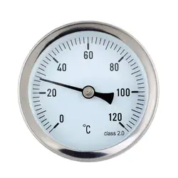 Wasserdichtes 0-120 Grad Aluminium Warmwasser rohr Thermometer Rohr Warmwasser heizung 63mm Zifferblatt Temperatur anzeige