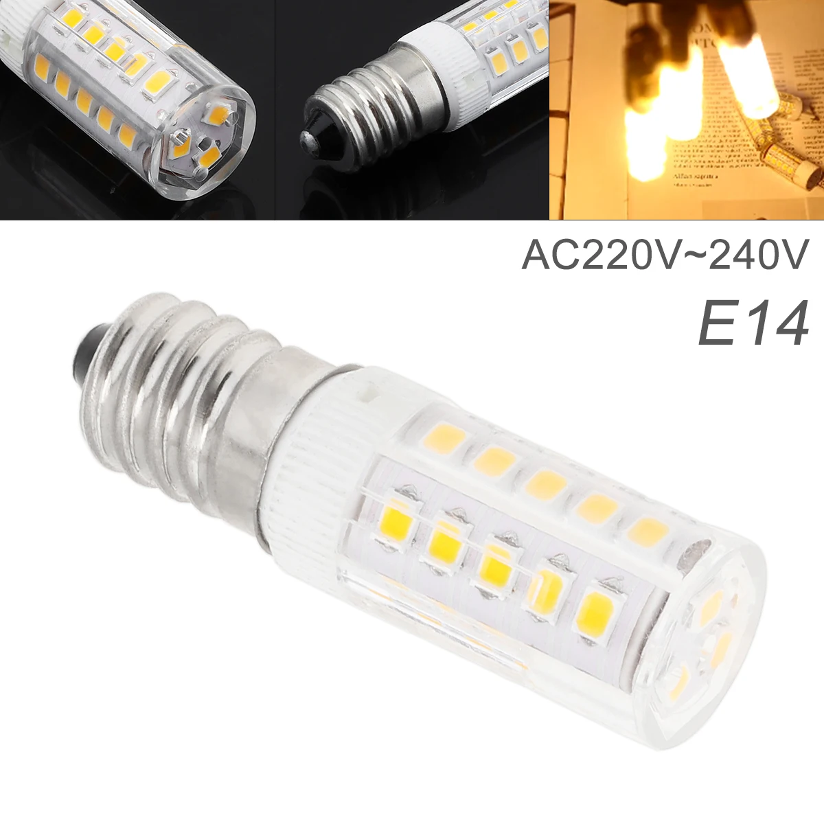 

E14 LED Lamp 5W 220V LED Corn Bulb SMD 2835 360 Beam Angle Replacement Halogen Chandelier Light Bulb