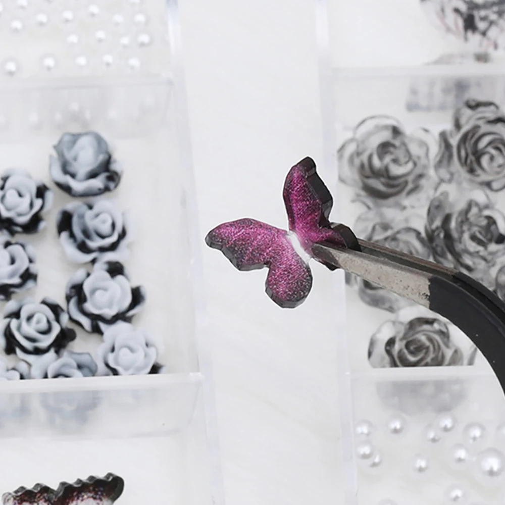 Showing Off Is Popular Mariposa Accesorios para decoración de uñas versátiles y mezclables Mini necesidad duradera, elegante y elegante