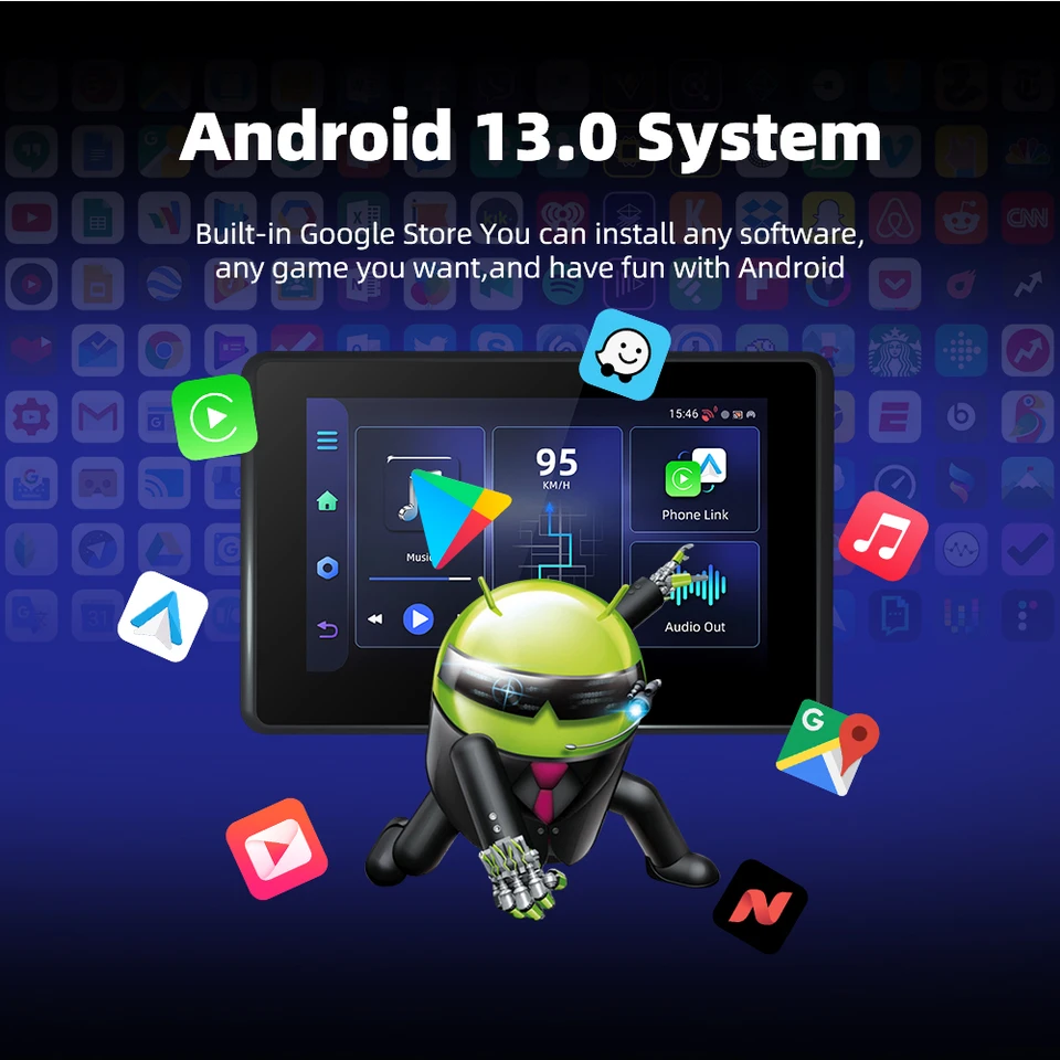 EKIY Android 13 For BMW & Other Motorcycle Wireless CarPlay