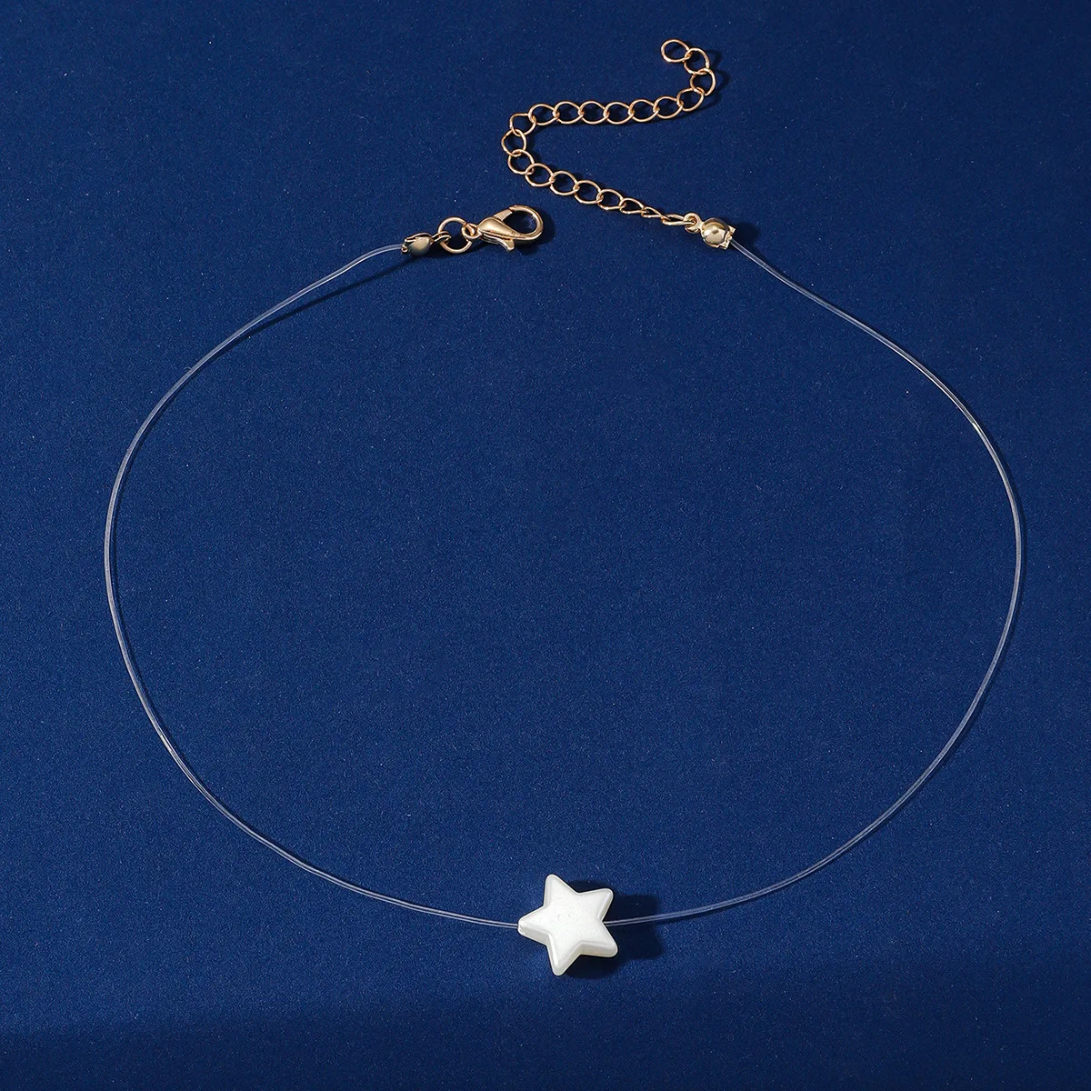 Прозрачная-цепочка-с-пентаграммой-индивидуальное-модное-темпераментное-женское-ожерелье