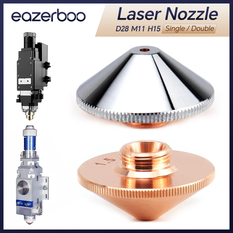 Eazerboo Fiber Laser Nozzle D28 H11 for Raytools Laser Head BM110 BT220 BM06K Single Double Chromed Nozzle 2.0 1.5 1.8 1.4 2.5