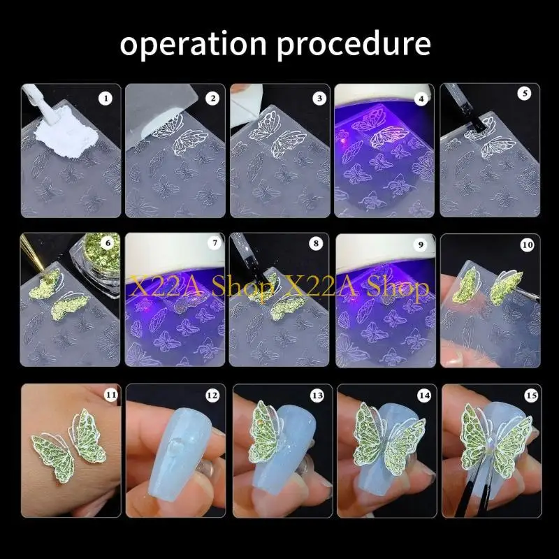 Unique Art Mold UV Epoxy Resin Silicone Mold Three-Dimensional Butterfly Mold
