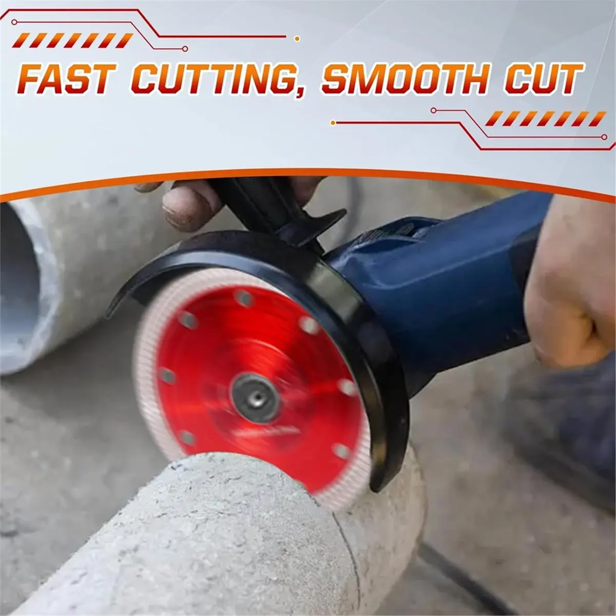 

(AIMA) 5Pcs Saw Blade for Angle Grinder & Tile Cutter, 4-1/2" Super Thin Indestructible Disc for Smooth Cutting Ceramic