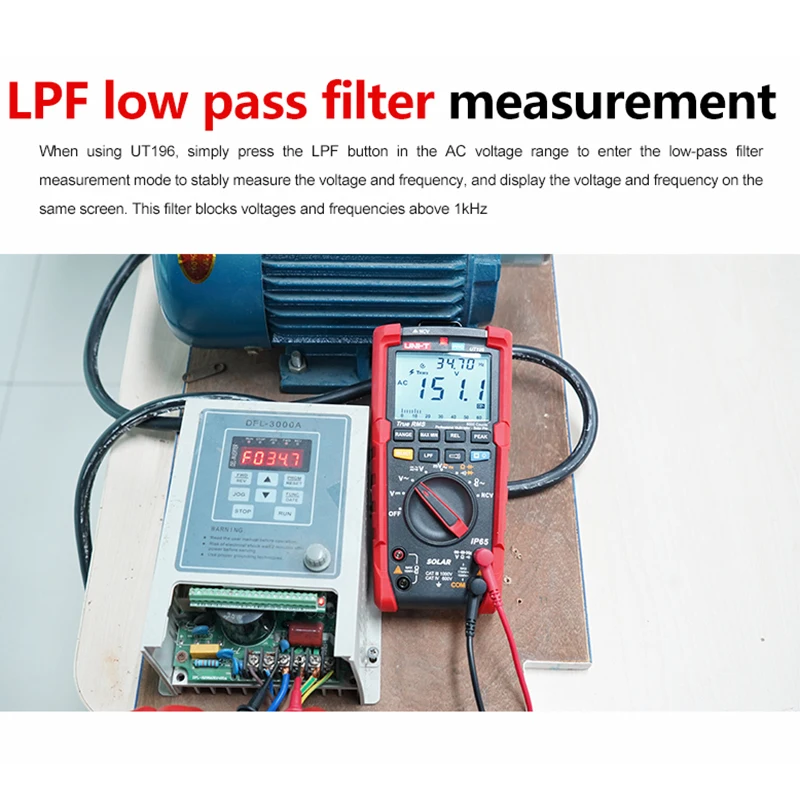 UNI-T Professional Digital Multimeter UT196 1500V AC DC Voltage Tester True RMS Capacimeter Resistance Frequency Meter IP65