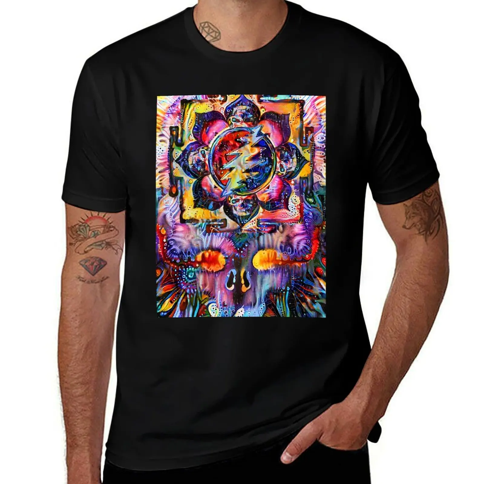 Sahasrara Yantra Bolt T-Shirt Classic Basic Casual T-Shirt