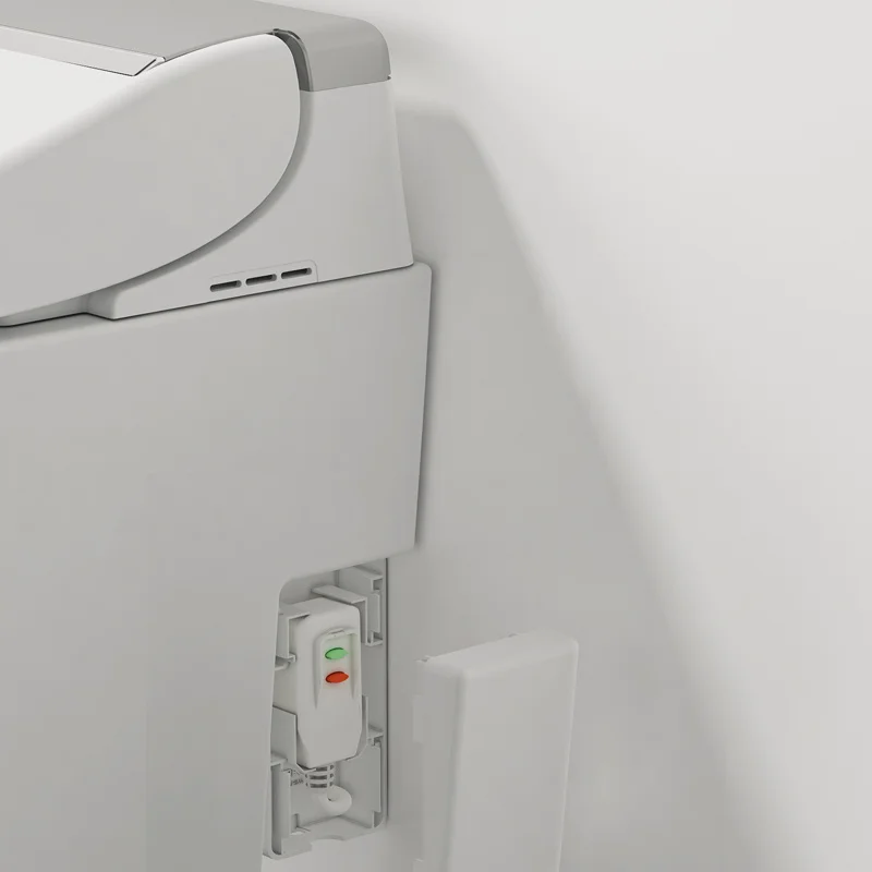 Ceramic White Bidet Toilet Seat Automatic Wall Hung Smart Toilet With Concealed Tank