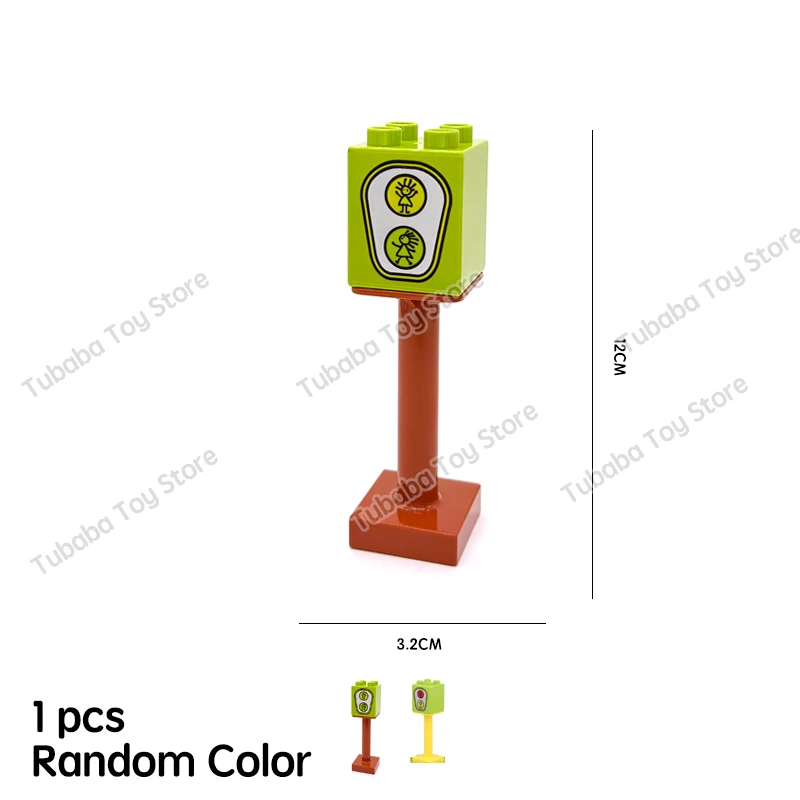 Accessoires voor treinspoor voor kinderen Grote bouwstenen DIY-spoorwegspeelgoed Grote blokken Compatibel Duploed STEM Educatief cadeau Peuters
