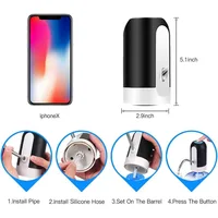 Pompe à bouteille d'eau 5 gallons, chargeur USB, automatique, distributeur d'eau électrique Portable, interrupteur 6