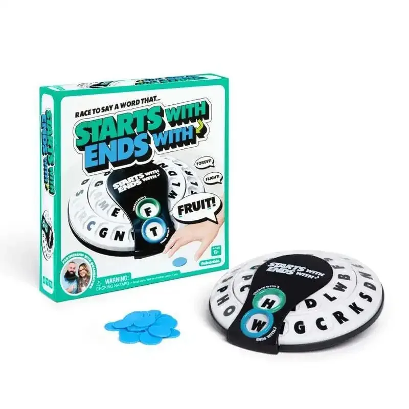 First&last Letter Spin Table Game, Word Rush English Vocabulary Quiz, Family Friendly Board Game, Interactive Learning Fun