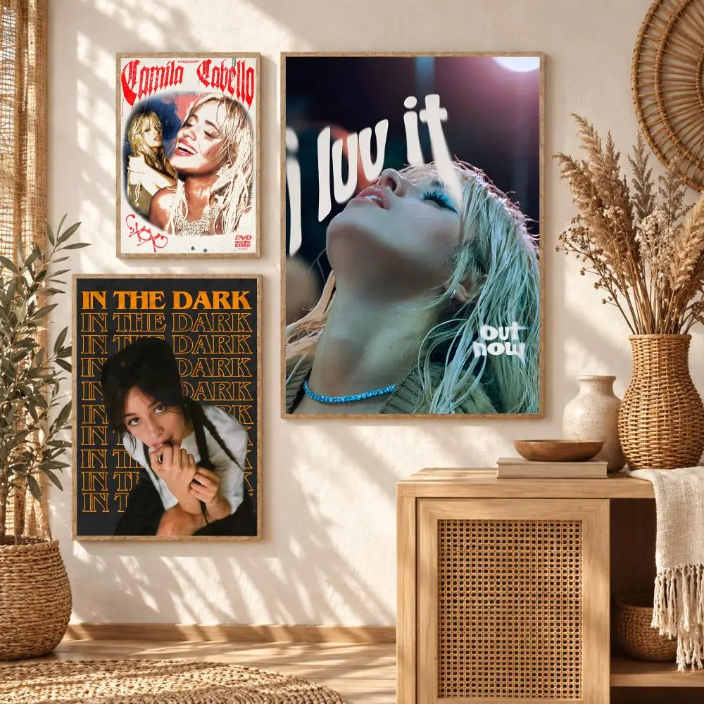 Latin Pop Singer C-Camila Cabello Poster Premium Modern Waterproof Wall Art Pictures for Bedroom Living Room Bar Decor