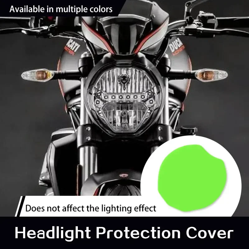 For DUCATI Monster 821 1200R 2014-2023 Motorcycle Acrylic Front Headlight Guard Head Light Lens Cover Protector