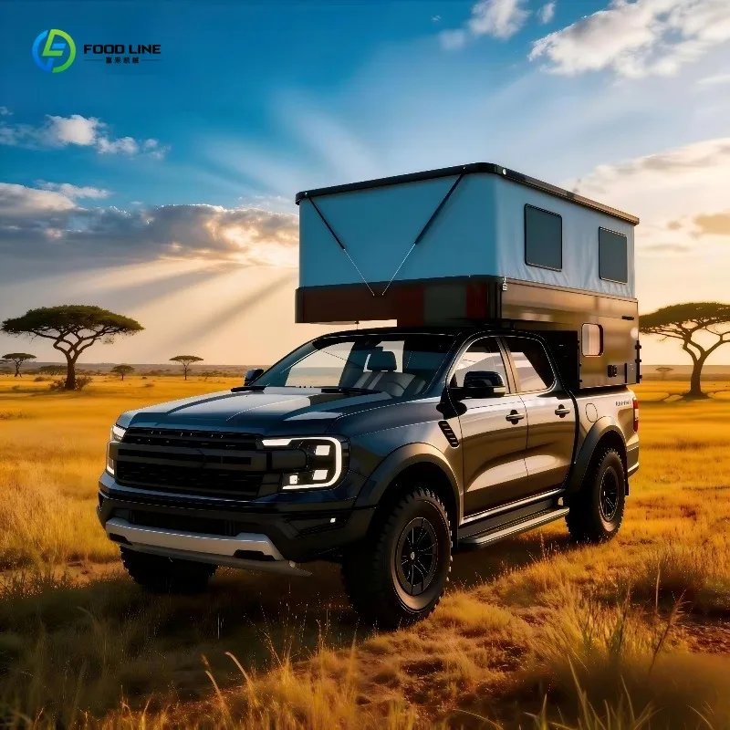 Customized Four-wheel Drive Expandable Camper, Durable Aluminum Hard Shell, Great for Outdoor Adventures and Caravan Trips