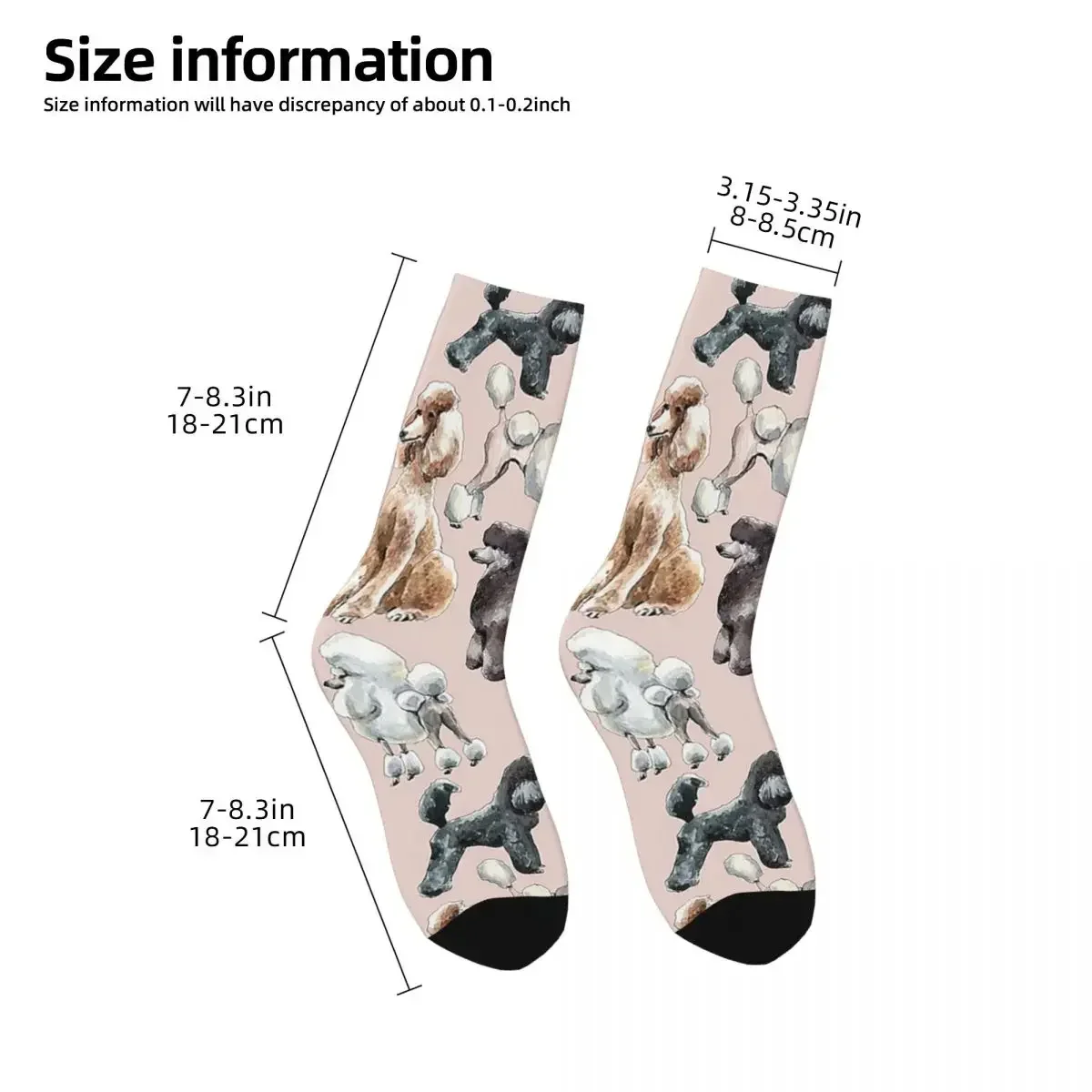 Oodles Of Poodles Socks Harajuku Sweat Absorbing Stockings All Season Long Socks Accessories for Unisex Gifts