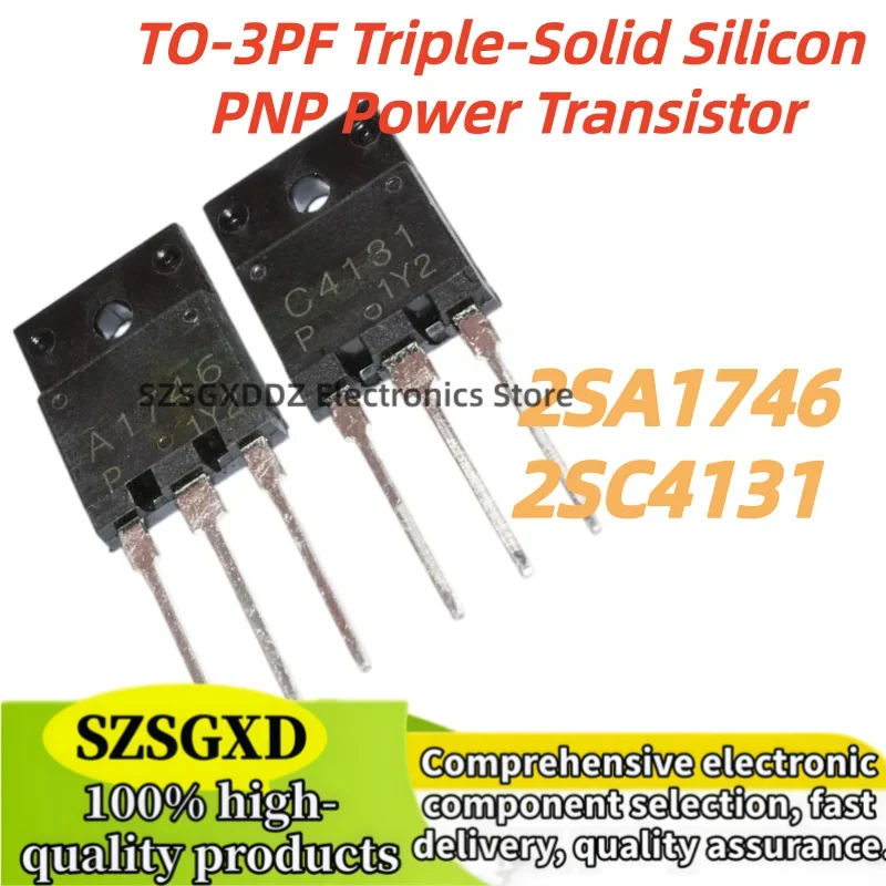 10unidades/lote 100% Nuevo Quality TO3PF 2SA1746 2SC4131 TO-3PF A1746 C4131 SANKEN Silicon PNP Power Transistors