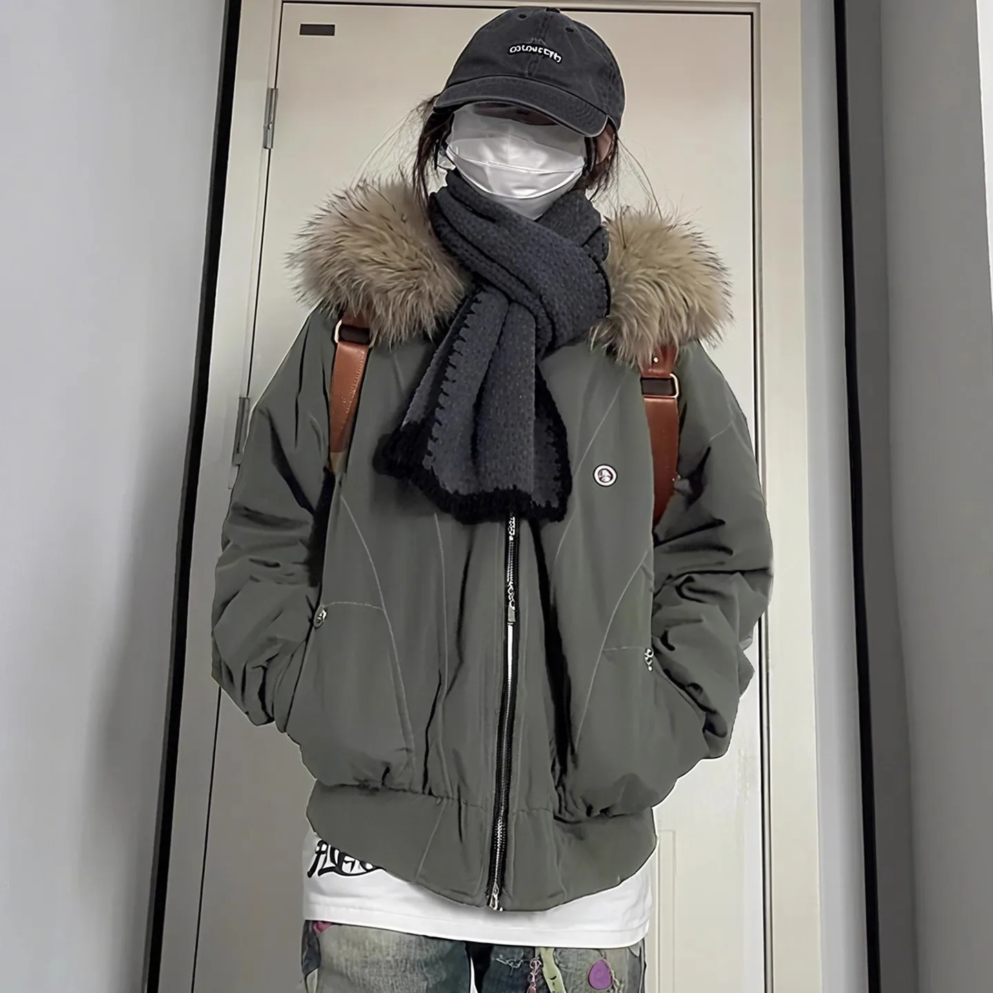 

Women's Winter Cotton Jacket Thickened Faux Fur Collar Short Style Padded Coat Warm Comfortable Female Outerwear Coat