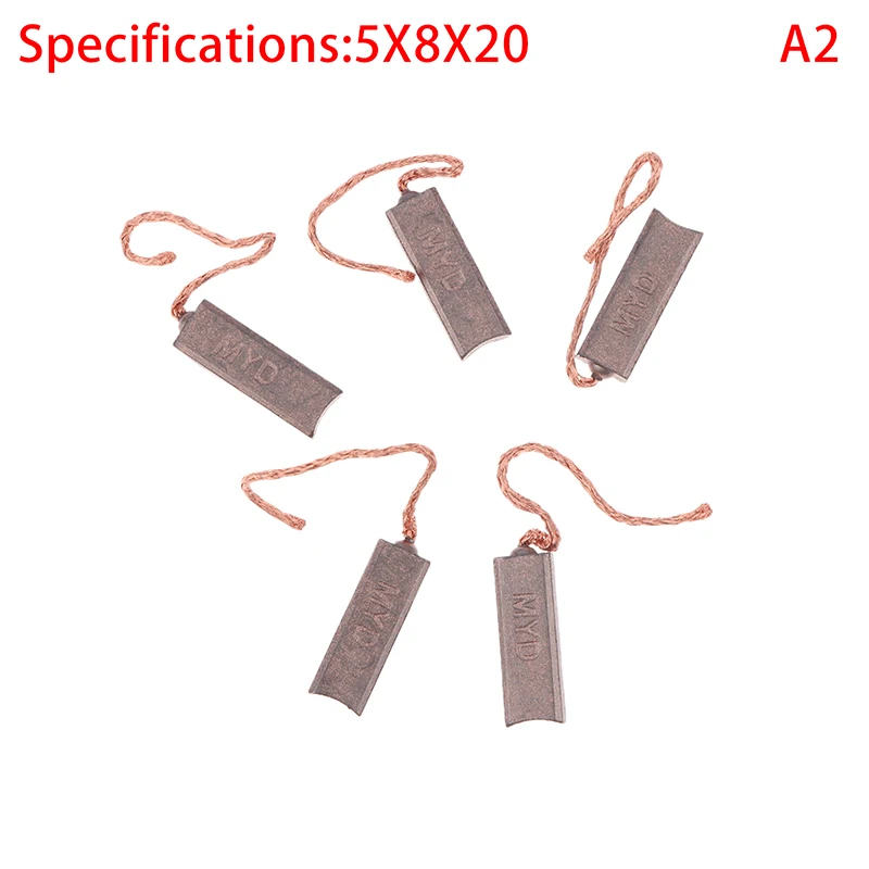 5pcs 5X7X20mm 5X8X20mm 4.5X6.5X20mm High Quality Car Generator Brush Brush Regulator Rear Outlet Line