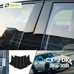 For Mazda CX-3 CX3 DK 2014-2022 2015 2016 2017 2018 Bright Black Carbon Fibre Window Door B C Sticker