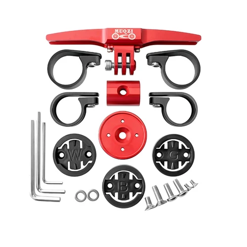 Imagen 2 del producto MUQZI TT manillar montaje de ordenador bicicleta 22,2mm 25,4mm manillar de apoyo adaptador de montaje de ordenador para Garmin Bryton Wahoo