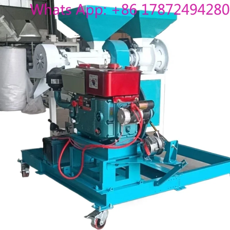 Electric Start           Engine Multifunctional Corn Grits & Grain Flour Mill Machine